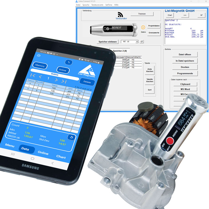Application of List-Magnetik coating thickness gauges Application of List-Magnetik coating thickness gauges